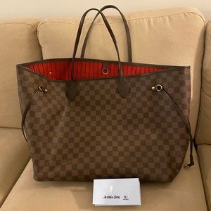 Authentic LV Damier Ebene Neverfull GM